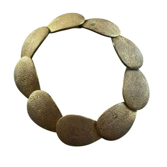 Laundry By Shelli Segal Gold-Tone Textured Oval Link Bracelet - Picture 1 of 4